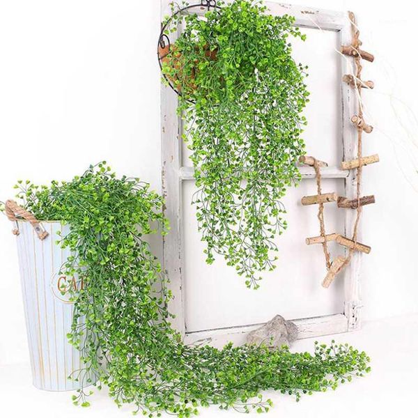 

hanging garland plant artificial plants home garden wedding decor artificial fake silk flower vine garden decoration1