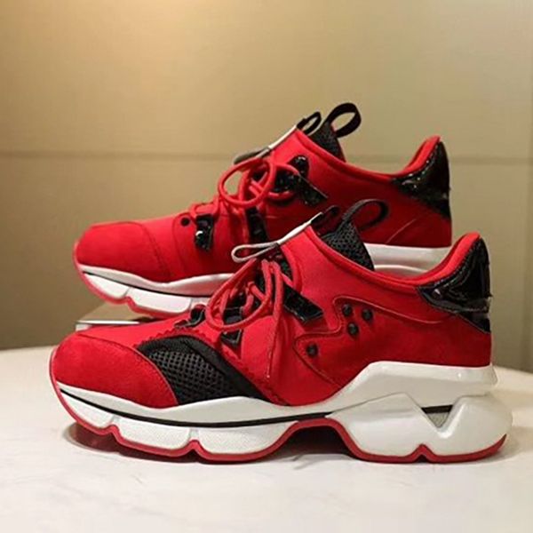 

new womens red bottoms sneaker shoe mens arrival krystal shoe women rivet spiky red bottom shoe large size 35-47 with box, Black