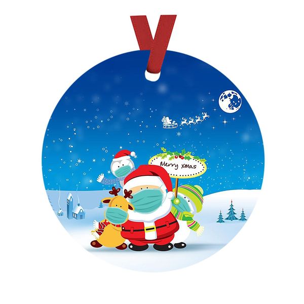 

5/6 pcs christmas tree hanging ornaments wearing mask ornaments,2020 badly,but merry christmas tree decoration kerst decoratie wmtfob