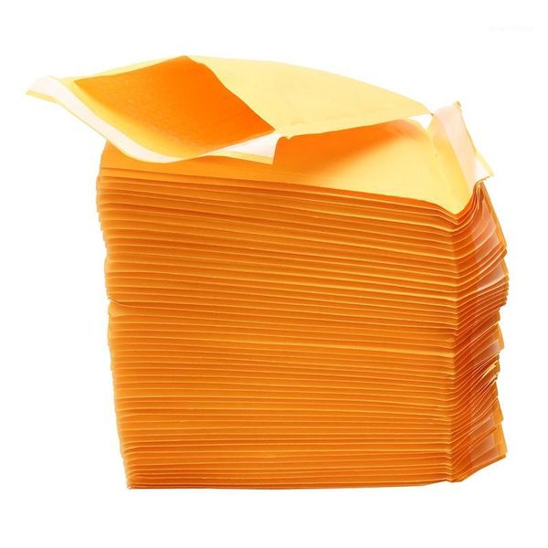 

50pcs yellow kraft bubble mailers padded envelopes shipping bag self seal business school office supplies1