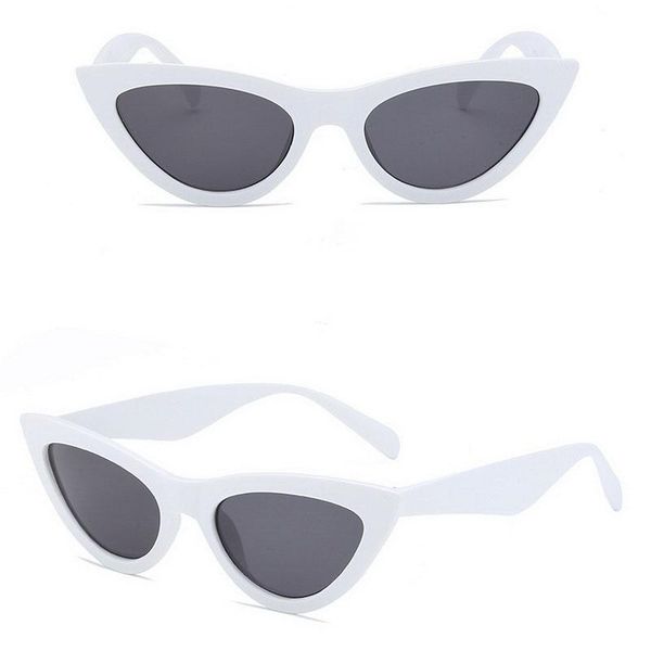 

sunglasses cat eye shade for women fashion brand woman vintage retro triangular cateye glasses oculos feminino, White;black