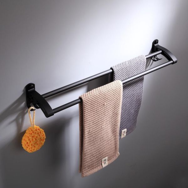 

европейский дизайн новый стиль черный двойной rod ванной аппаратная подвеска double rod полотенец кухонные аксессуары для ванной комнаты 999