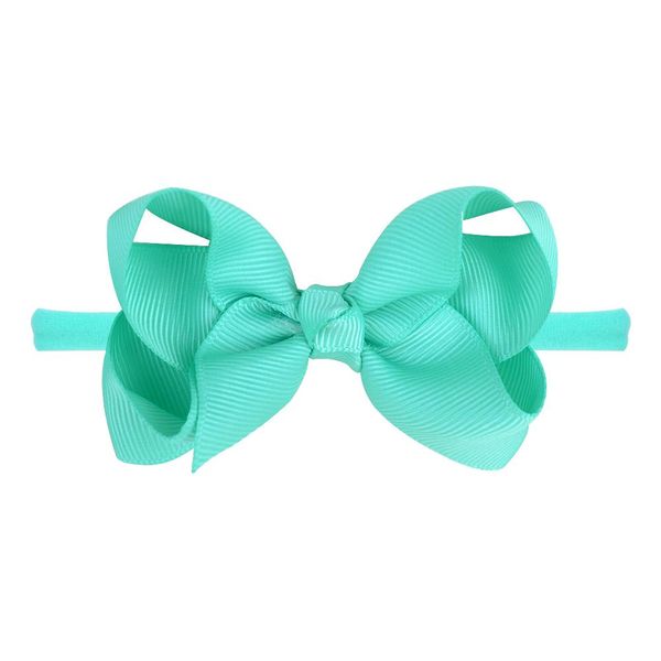 

1pcs solid nylon ribbon bowknot baby headband for girls elastic hair bands handmade turban headwear cute kids hair accessories q bbyupr