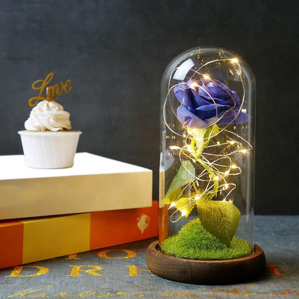 

imitation rose lantern immortal rose simulation lamp immortal for mother's day valentine's day gift,artificial flower