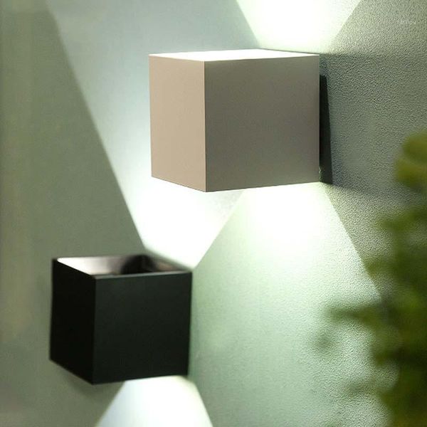 

6w 12w led wall light outdoor waterproof ip65 modern nordic style indoor wall lamp light living room porch garden lamp ac90-260v1