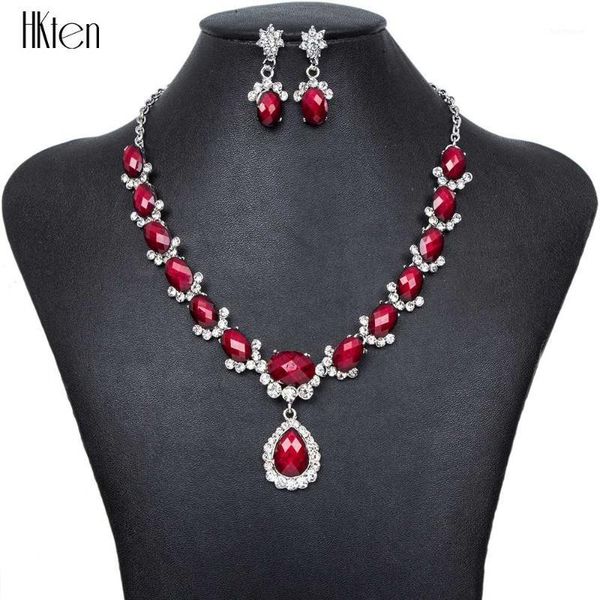 

ms1504343 fashion jewelry sets hight quality 2 colors necklace sets for women jewelry crystal resin unique design gifts1, Silver