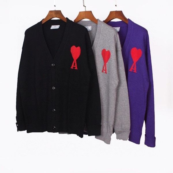 

new autumn men ladies great love all-match sweater single-breasted knitted cardigan 2021 long sleeve chic solid color women, White;black