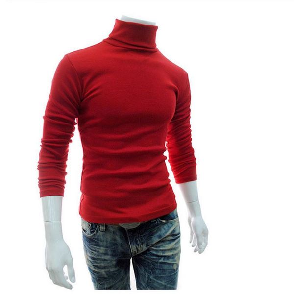 

autumn winter men's sweater turtleneck solid color casual slim fit brand knitted pullovers kg-77, White;black