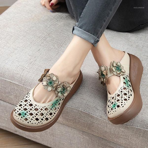 

single shoes women 2020 summer new ladies cave shoes casual thick bottom sandals comfortable breathable women shoe1, Black