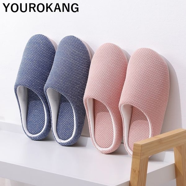 

women home slippers autumn winter warm cotton shoes couple shoes lovers indoor bedroom floor mute flip flops y201026, Black