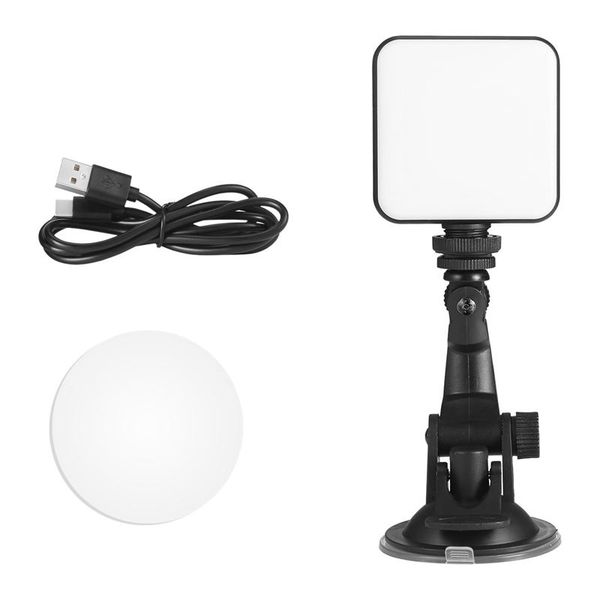 

abdz -w64 portable pgraphy light 3200k-5600k dimming, with suction cup, rechargeable pgraphy light for video chat