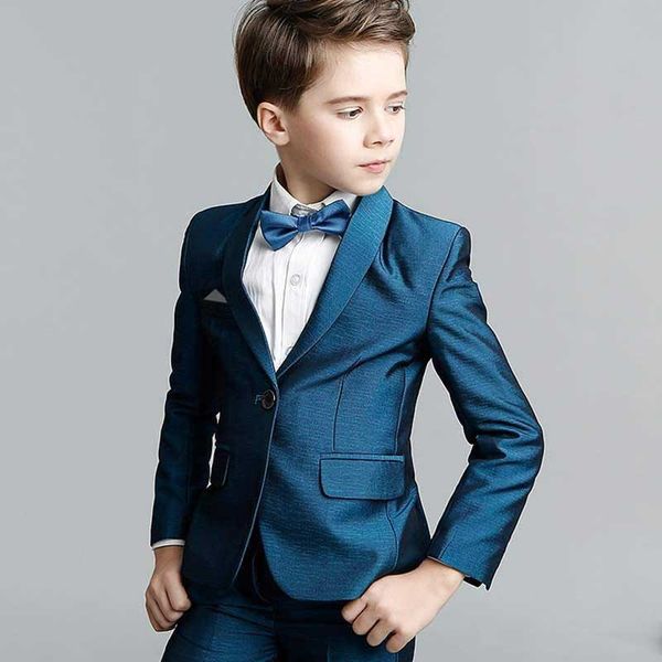 

fashion kids formal wear little boys suits children attire wedding blazer boy birthday party jacket pants suit (jacket+pants+vest, Black