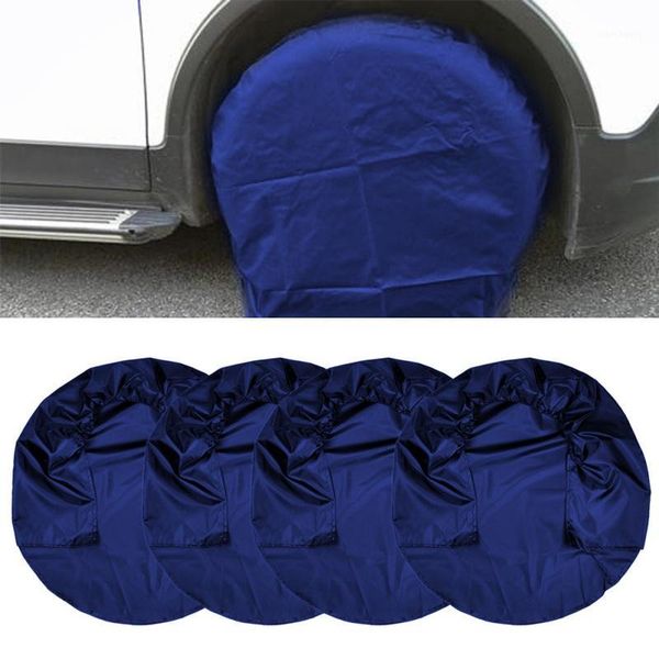 

4pcs/set car spare tire cover case polyester auto wheel tires storage bags vehicle tyre accessories dust-proof protector1