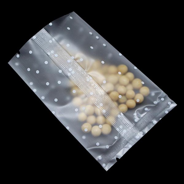 

200pcs lot open matte clear rose dots star printed candy biscuits package bag plastic heat sealing snack bakery pack pouch h bbyefn