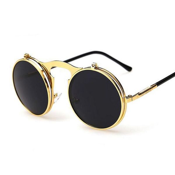 

vintage women steampunk sunglasses round female steam punk retro de sol ladies men retro sun glasses sunglasses for women, White;black