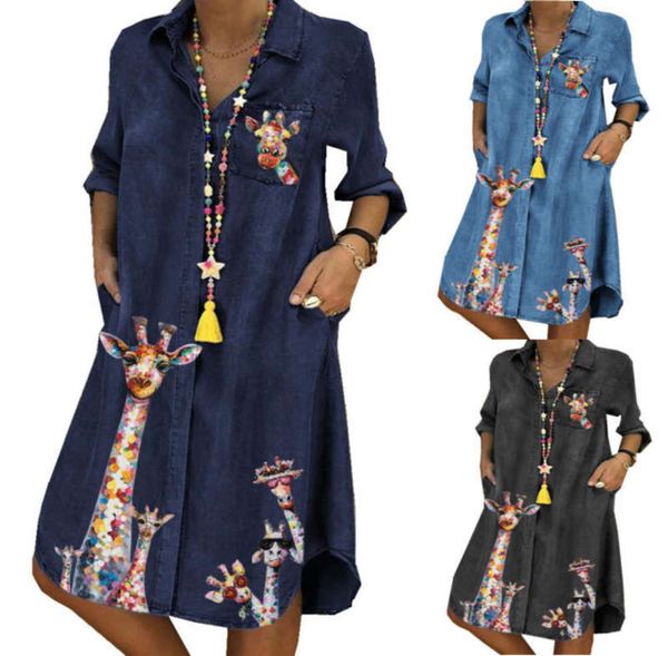 

blue square neck casual women's denim pleated dress, Black;gray