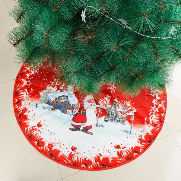 

christmas tree skirt red christmas jingle tree mat with tassel xmas large mat for party decorations hogar