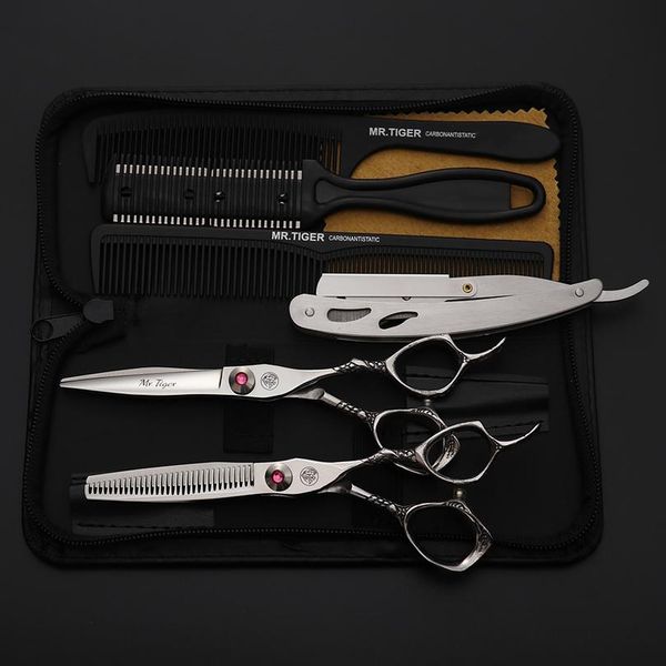 

sharp blade 5.5 6.0 дюймов парикмахерские ножницы профессиональные ножницы для волос установить ножницы для стрижки волос с ножницей парикма, Black