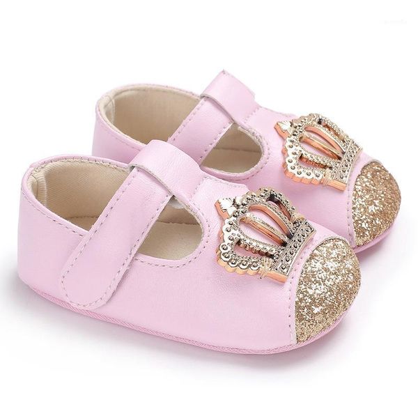

new baby shoes pink crown princess baby girl shoes cotton pu leather mary jane newborn first walkers toddler for girls1