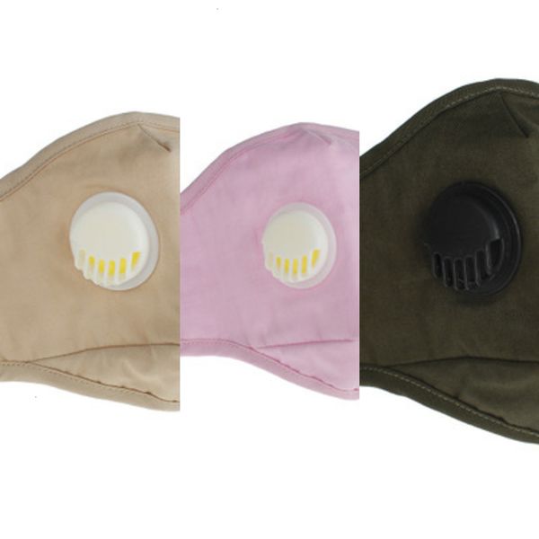 

13 valve colors cotton masks with men and women printing plain protective face masks dustproof 05cn