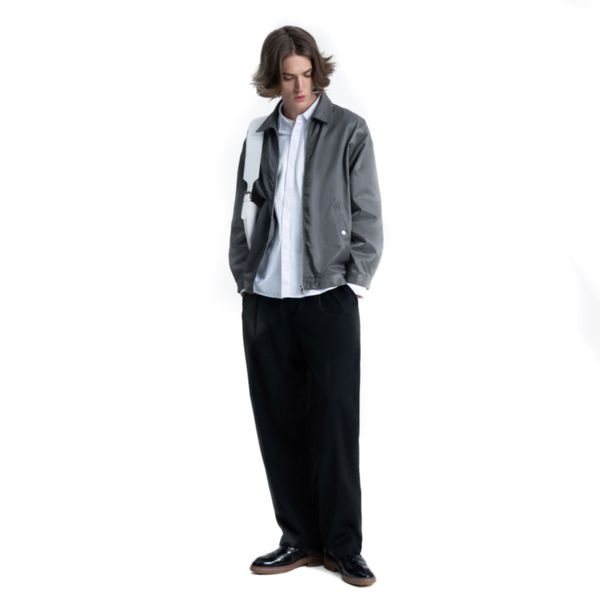 

pants trousers for men's suit pants casual casual straight slouchy grey trousers slacks basic style pure color, Black