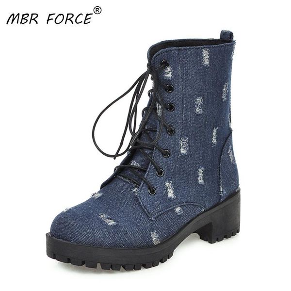

mbr force 2021 spring autumn platform boots women boots super fashion casual shoes women cowboy ankle for large size, Black