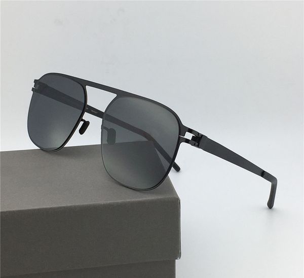 

design mykita mikko sunglasses come frame new with mirror light lens ultra alloy memory frame glasses cool outdoor square fashion with box, White;black