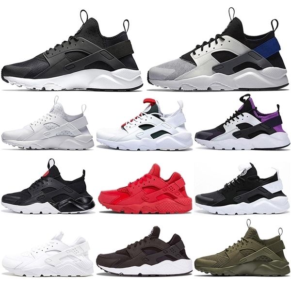 

2021 socks huarache 1.0 4.0 running shoes for women men white black purple mesh breathable sport sneakers mens trainers