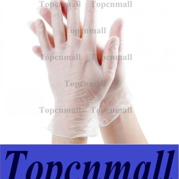 

pvc 100pcs/lot disposable vinyl powder wholesale non latex non-dust gloves cleaning waterproof transparent s m l wi