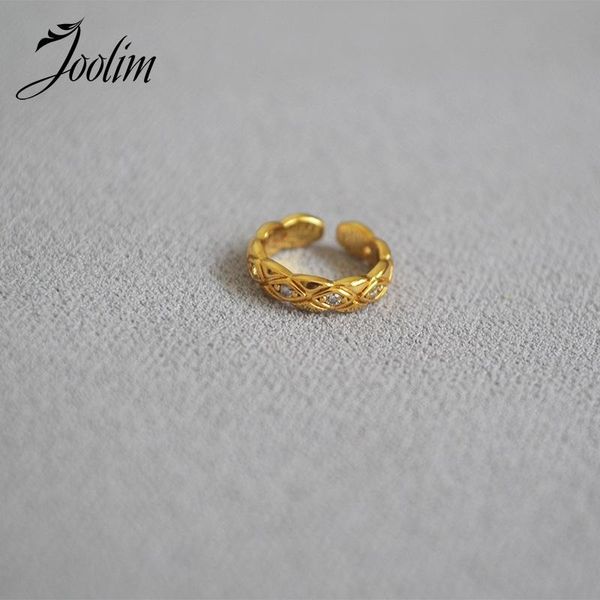 

joolim high end glass pave cuff earring gold filled earring single, Golden;silver