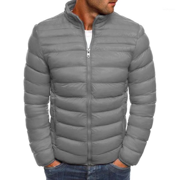 

men's down & parkas zogaa plus size winter jacket men fashion autumn puffer cotton coat warm outwear male casual slim fit stripe men1, Black