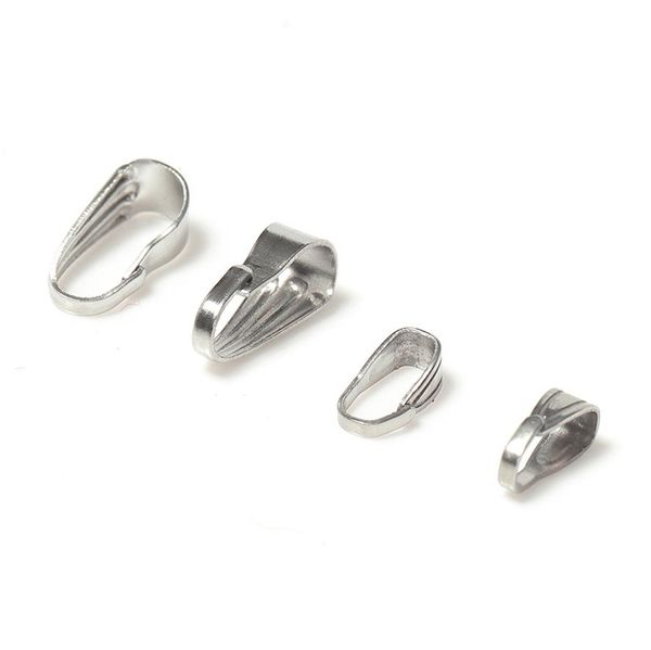 

100 шт. нержавеющая сталь 6x2.5 9x3.9 мм подвеска заливки клипы подвесные разъемы clasps ювелирные изделия компоненты материалы diy h bbykhe, Black