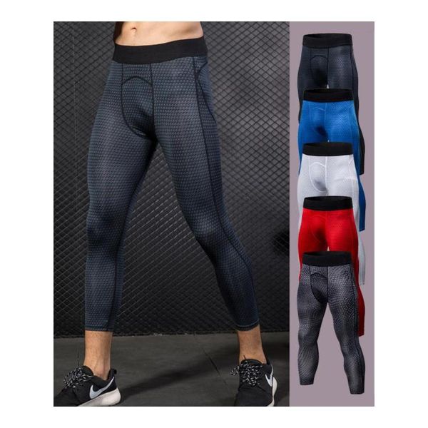 

men compression pant legging 3d print mens gym leggings, Black