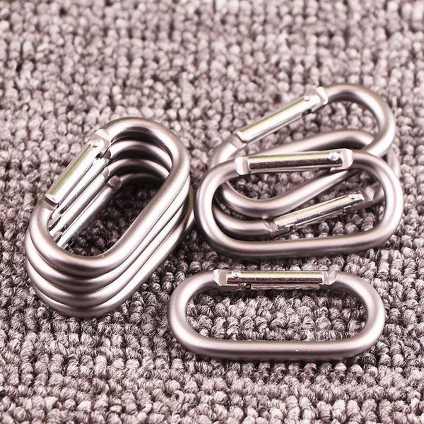 

5pcs aluminum oval hanging buckles carabiners small bag buckle water bottle hook climbing camping fishing hiking trav qylufw