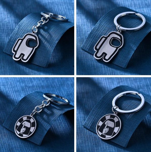 

4 игры в стилях среди сша брелок из нержавеющей стали из нержавеющей стали, Red;brown