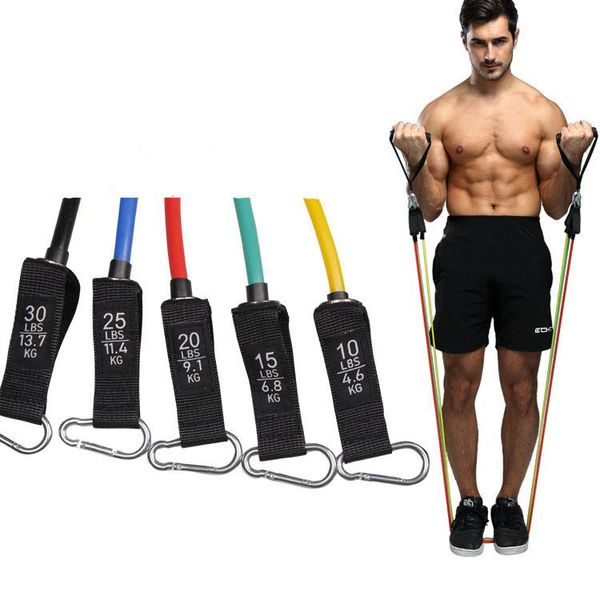 

11pcs/set resistance band exercise bands with door anchor leg ankle straps for resistance training physical therapy home workout
