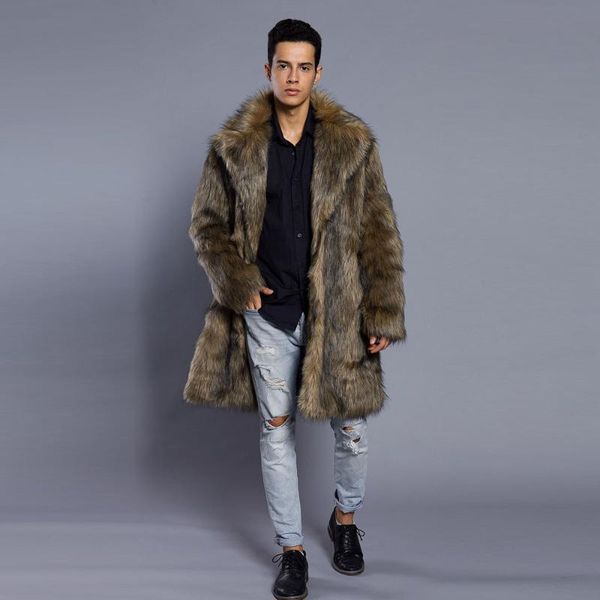 

men's jackets mens jacket coat winter warm thick overcoat comfort faux fur parka outwear cardigan fashion streetwear chaqueta, Black;brown