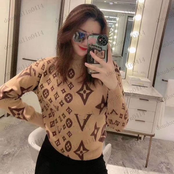 

winter knitwear high-quality fashion trendy sweaters covered with letter-jacquard logos retro loose-fitting age, White;black