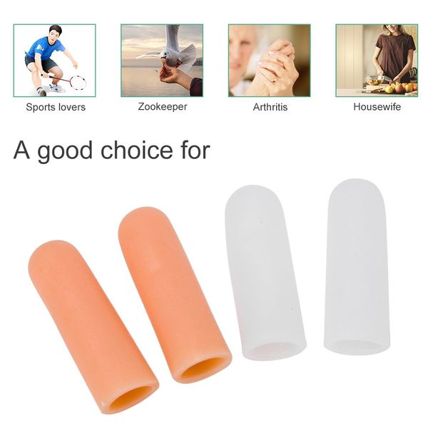 

4pcs silicone thumb sleeves silica gel finger protector for arthritis basketball players protective finger covers