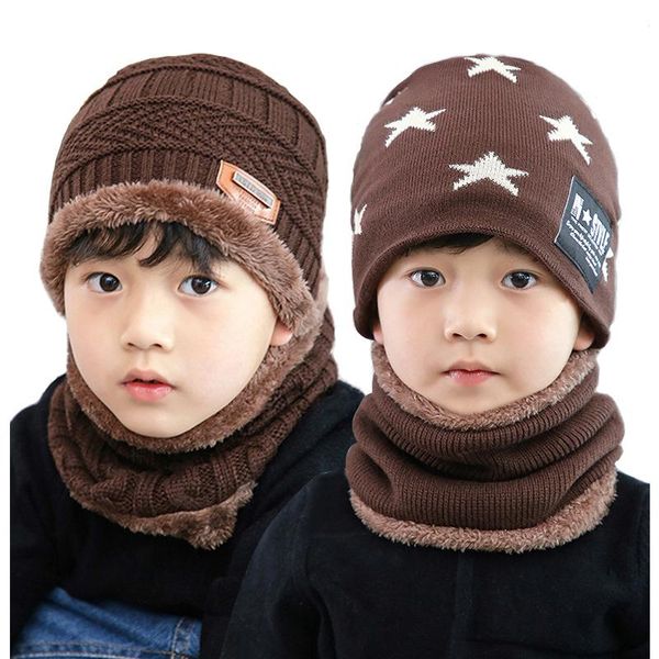 

cycling caps & masks children winter wool hat cap riding hiking bike windproof cold warmth thickened wild outdoor and scarf, Black