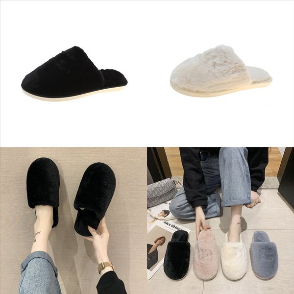 

nuu4n slippers house men's shoes plush home schinelo masculino slippers house lovers men home slippers slipper cute plush ball adult, Black