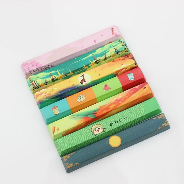 

keyboards 5 side sublimation pbt 6.25x spacebar for cherry mx switch mechanical gaming keyboard space bar oem profile keycaps