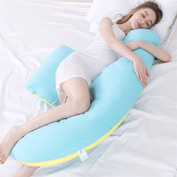 

new pregnant women body pillow comfortable side sleeping pillow waist cushion u type maternity bedding pad pregnancy pillows 1pc 201211