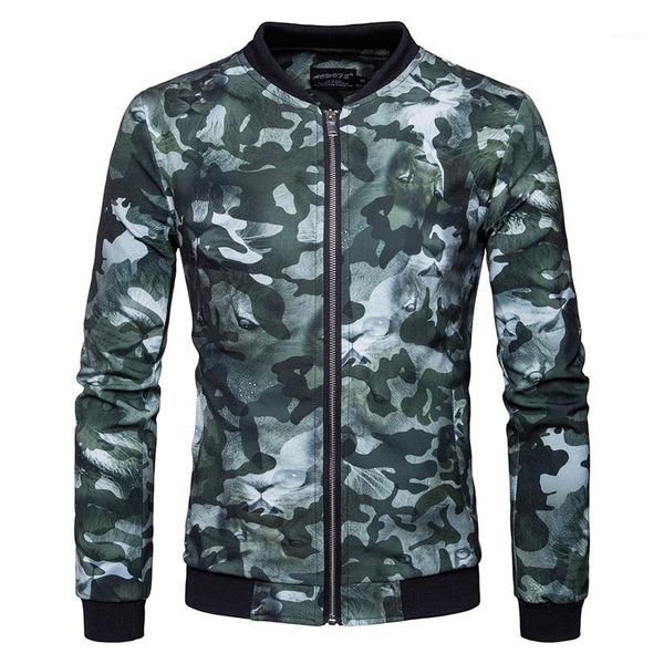 

new men's bomber jackets camouflage green jaqueta masculina men spring autumn printed jacket coats male hoodies brand clothing1, Black;brown