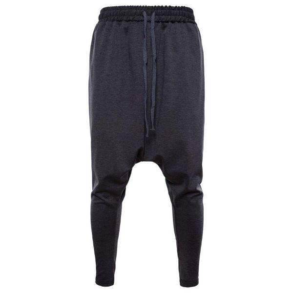 

men's pants man autumn harlem loose elastic waist trousers, Black