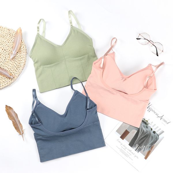 

3Pieces/Lot Women Tank U-shaped Tube Top Bra Seamless Beauty Back Wrapped Chest Anti-light Ladies Sports Fitness Top Bra Underwear, Black