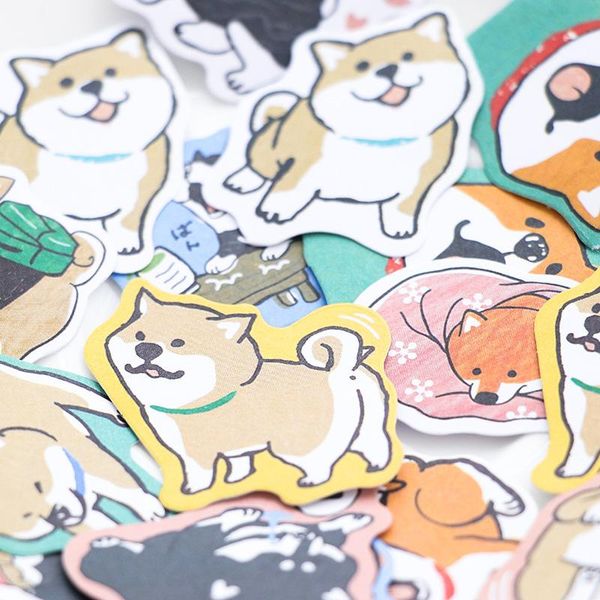 

2016 tive cute shiba inu dog decorative washi stickers scrapbooking stick label diary stationery album stickers h