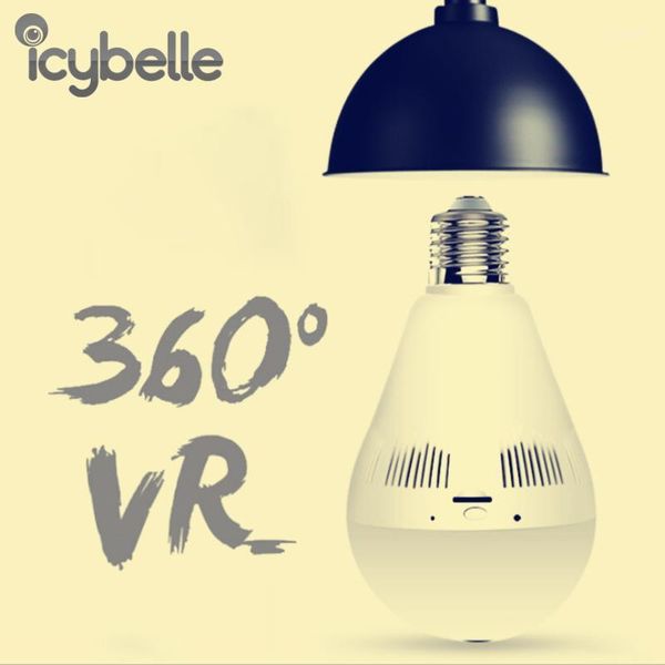 

icy lamp camera bulb camera 360 panoramic ip wifi night vision two way audio fisheye cctv video surveillance led1
