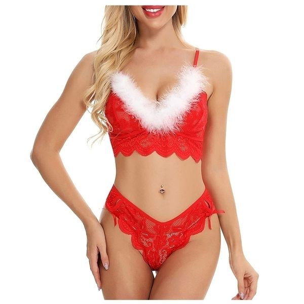 

new women red exotic sets feather underwear suit temptation thong lingerie lady lace dress sleepwear bra tong costumes, Black;white