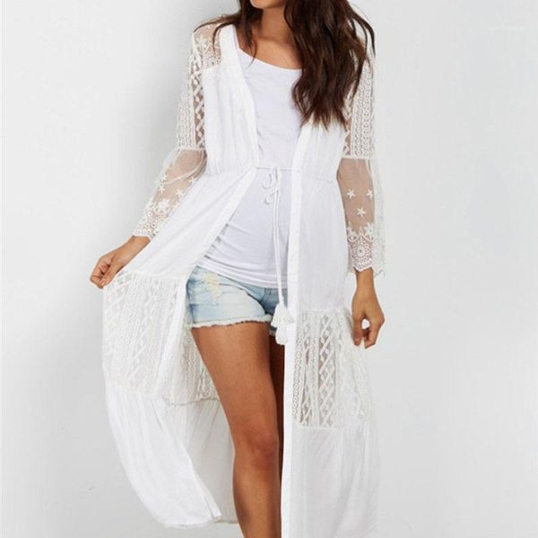 

cover-ups elegant solid beach bathing suit tunic kaftan cover ups cotton long dress summer lace swimsuit bikini up1